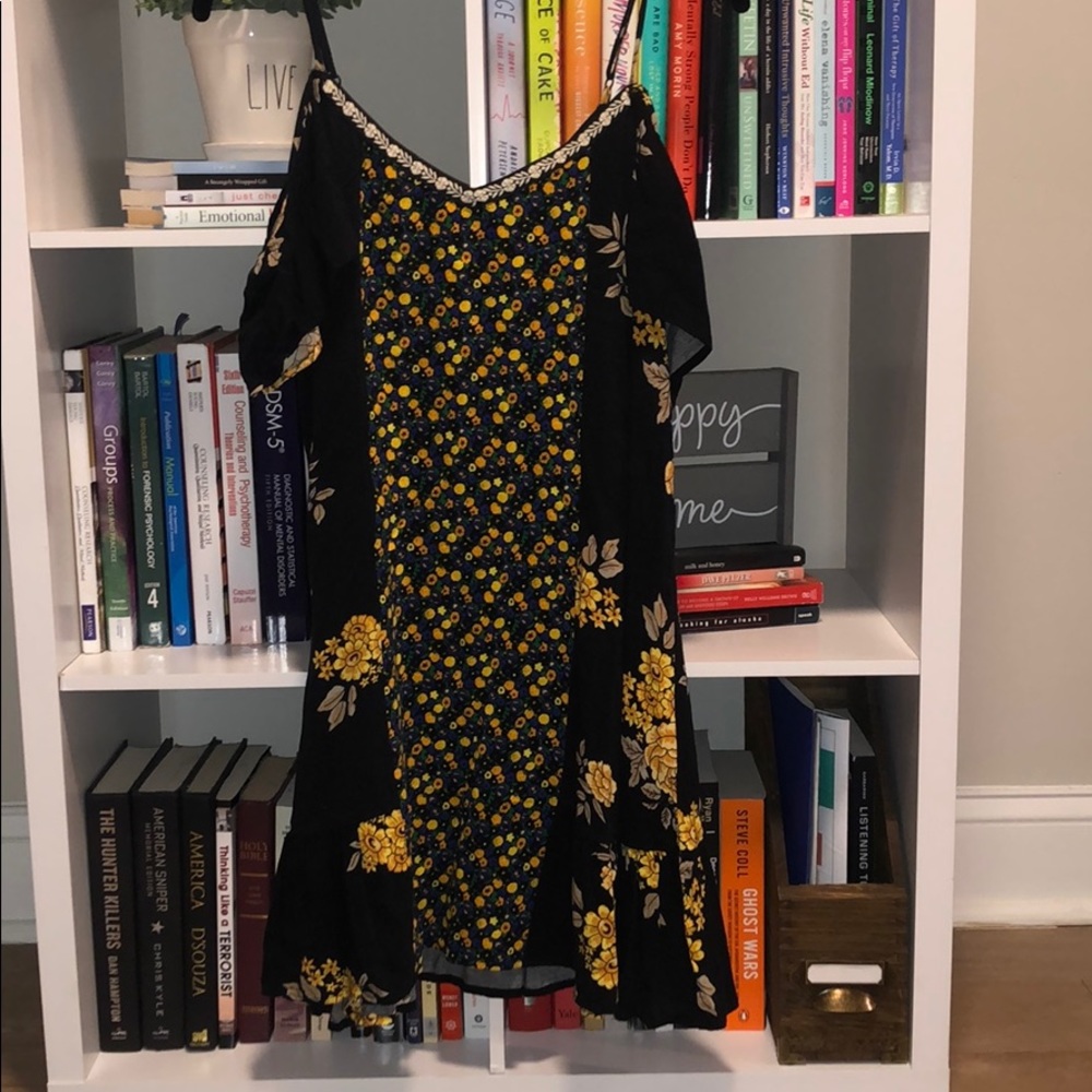 Off the shoulder black dress